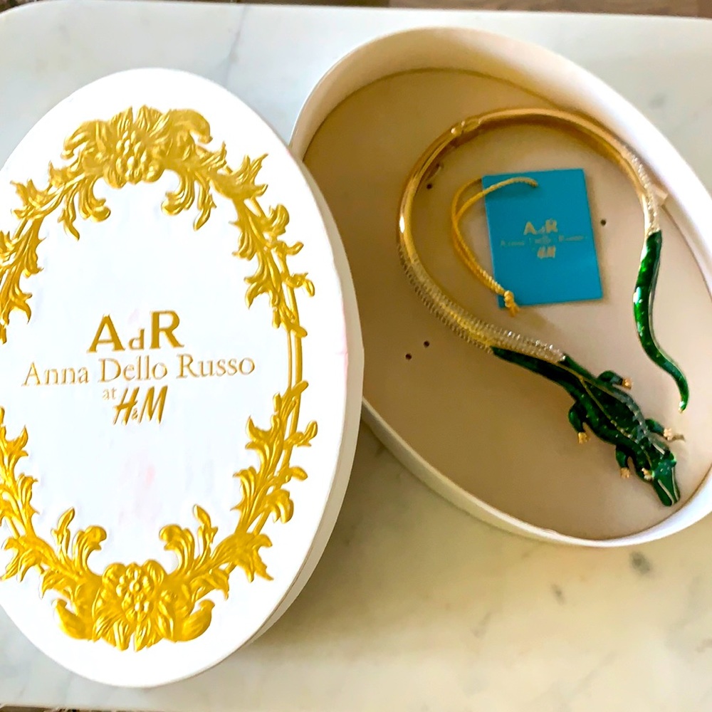 NWT Anna Dello Russo at H&M Crocodile necklace